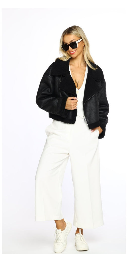 Faux suede jacket