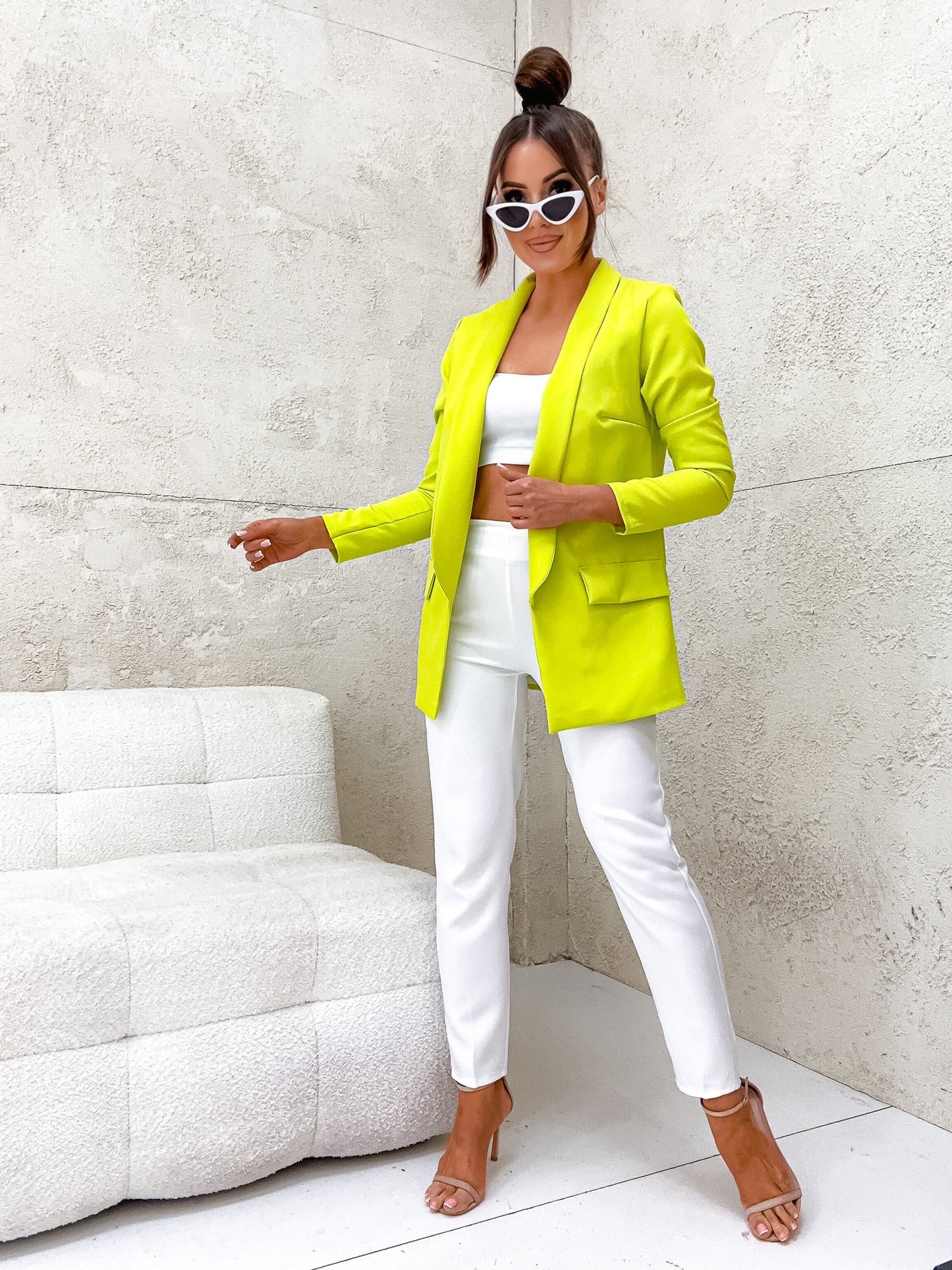 Lime colored jacket