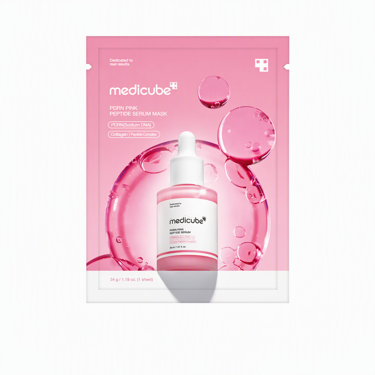 Medicube PDRN rozā peptīdu seruma maska