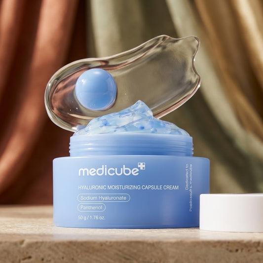 MEDICUBE hialuronskābes mitrinošais kapsulu krēms, 50 g